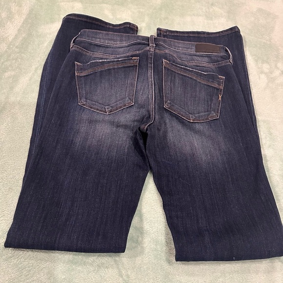 Express Dark Blue Distressed Boot cut Jeans - Picture 9 of 16